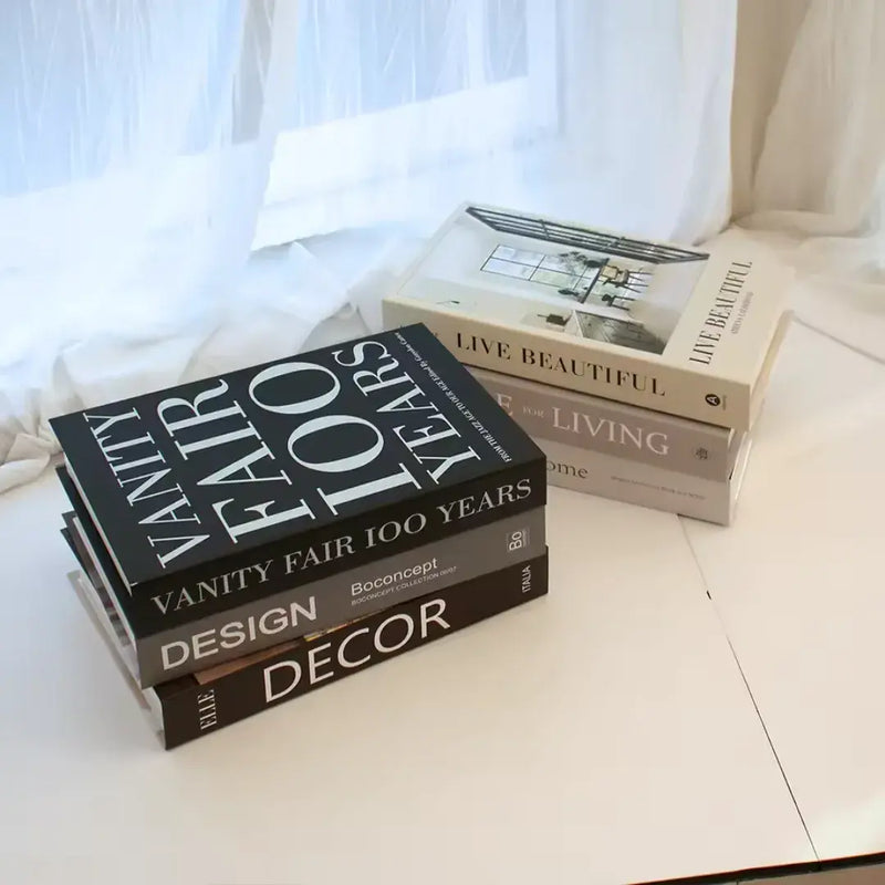 Libros simulados de lujo para decoración